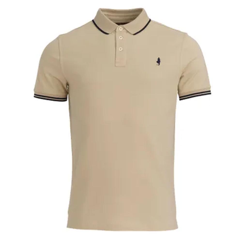 Polo Beige Homme OMPOMC_C910 pas cher