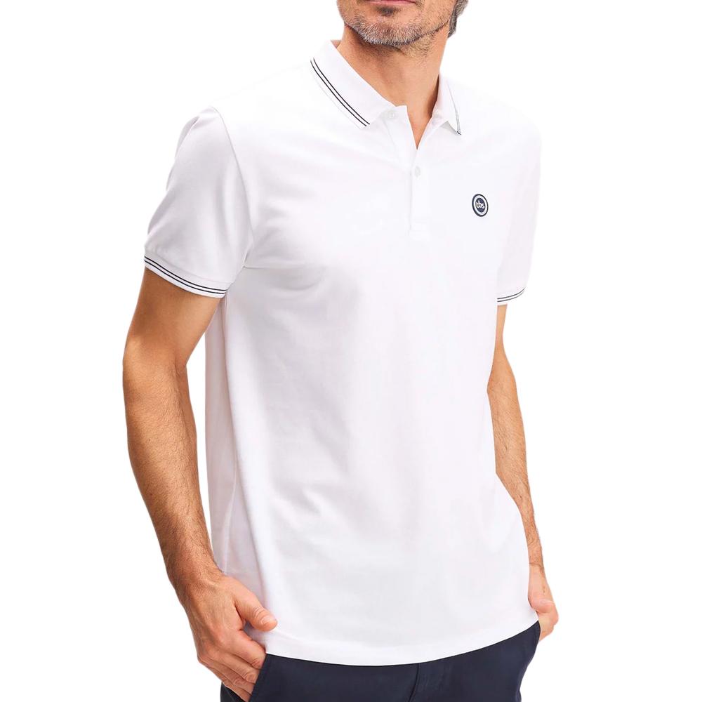 Polo Blanc Homme TBS ATTONPOL14027 pas cher