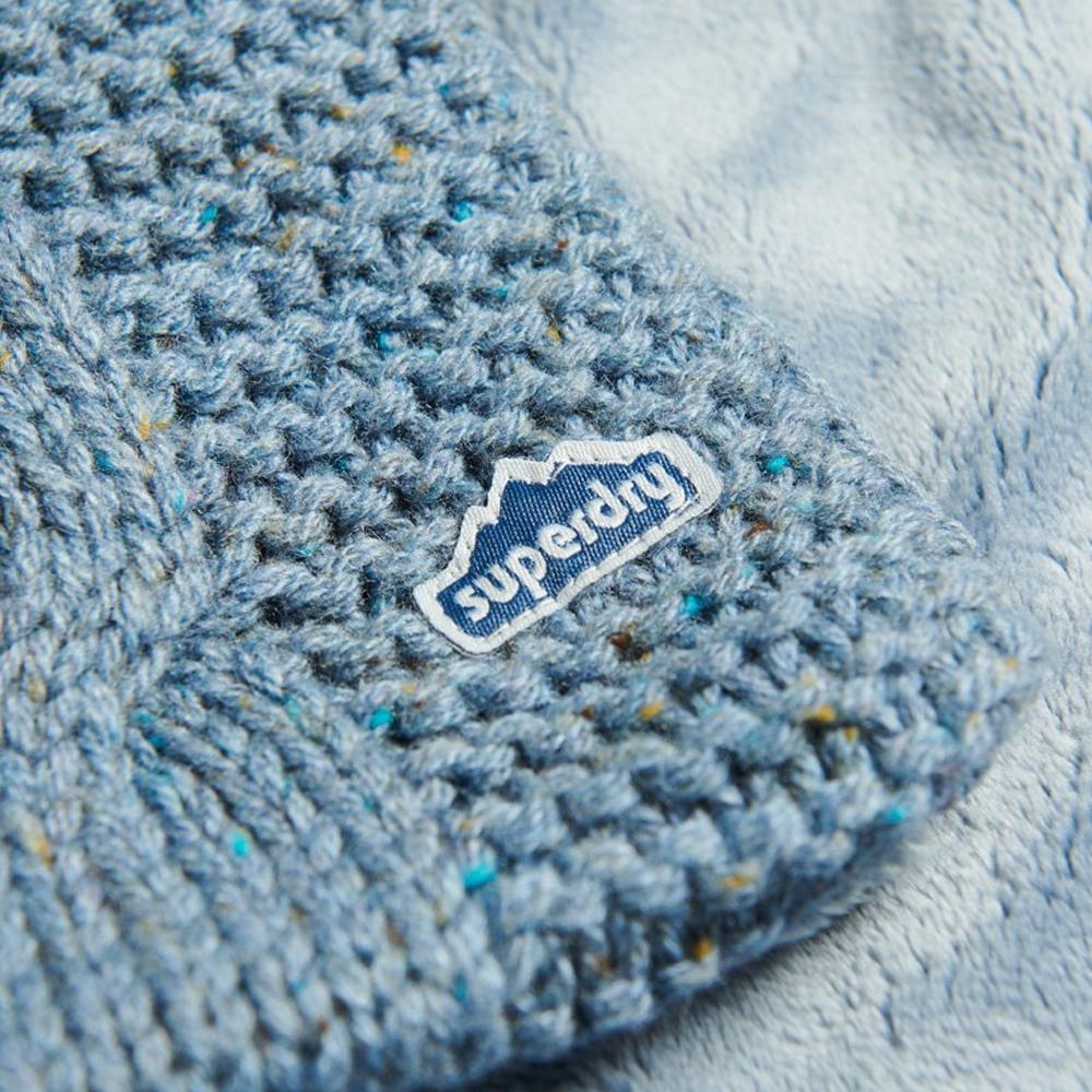 Echarpe en Maille Polaire Bleu Femme Superdry Vintage Cable vue 2