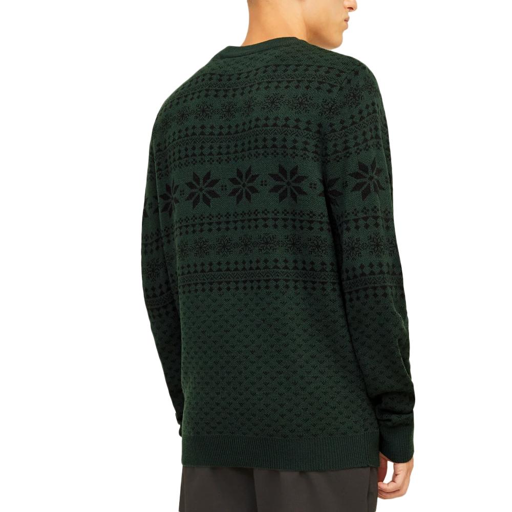 Pull de Noël Vert/Noir Homme Jack & Jones Gabriel vue 2