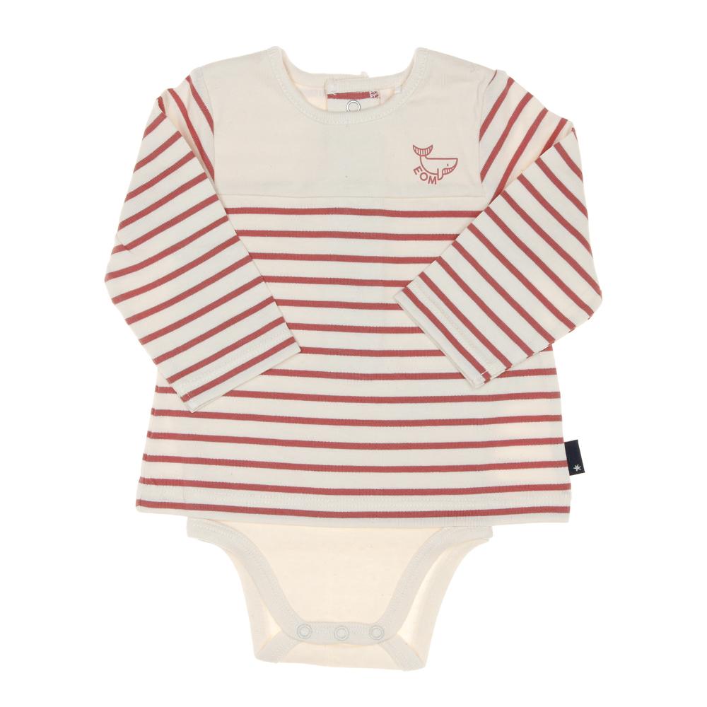 Body t-shirt Rouge/Beige Garçon EOM Vabody pas cher