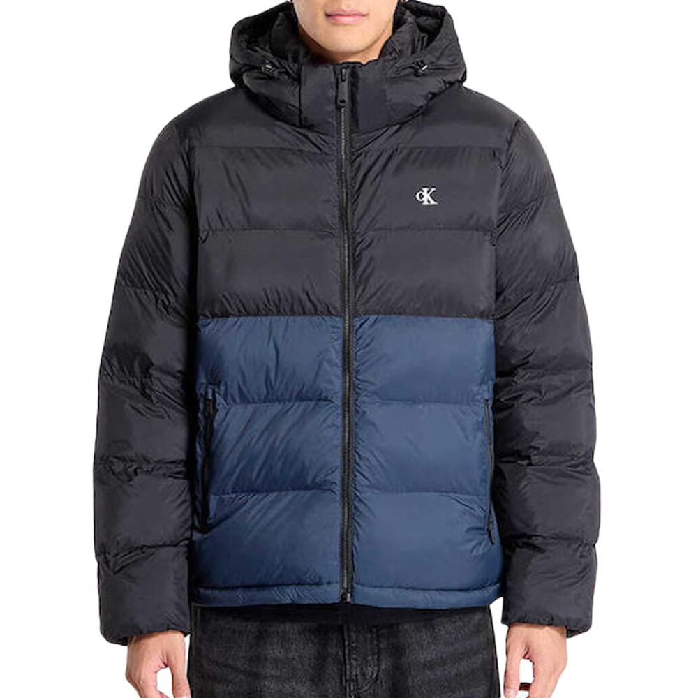 Doudoune Noir/Bleu Homme Calvin Klein Jeans Nylon pas cher