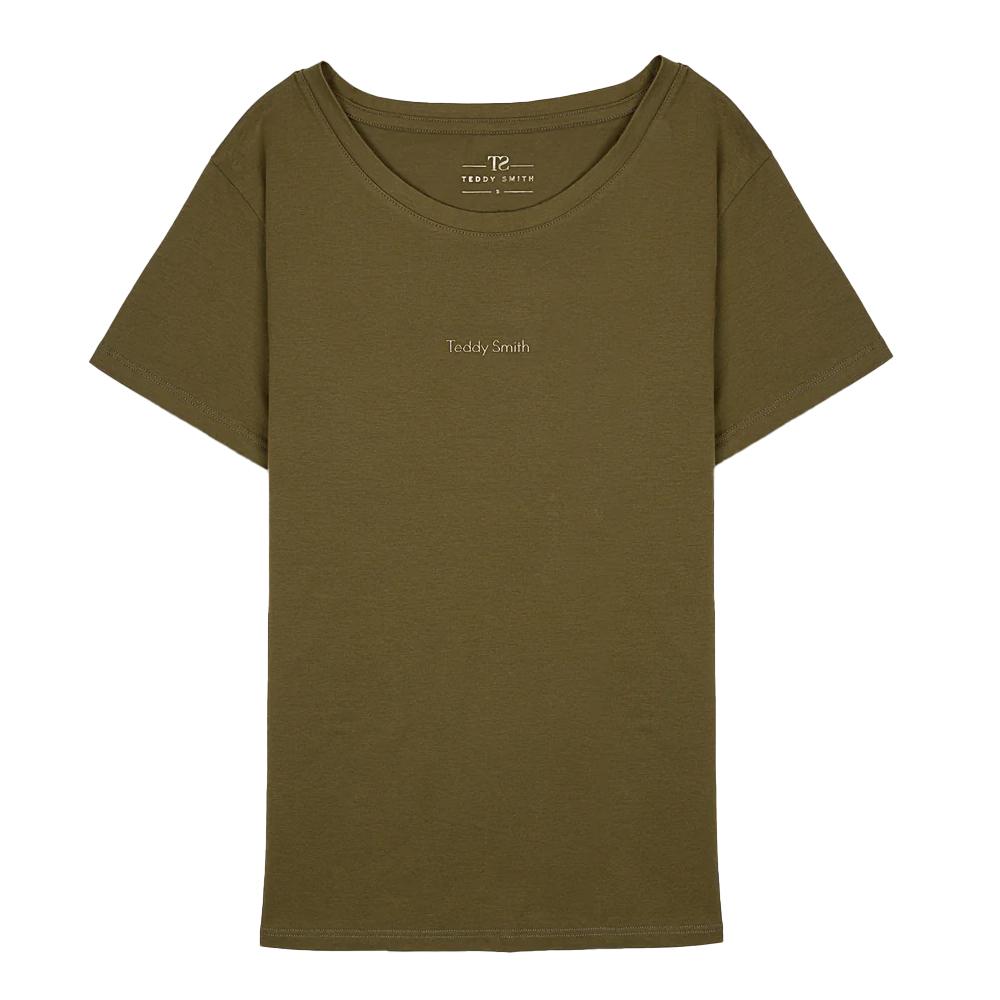 T-shirt Kaki Femme Teddy Smith Ribelle pas cher
