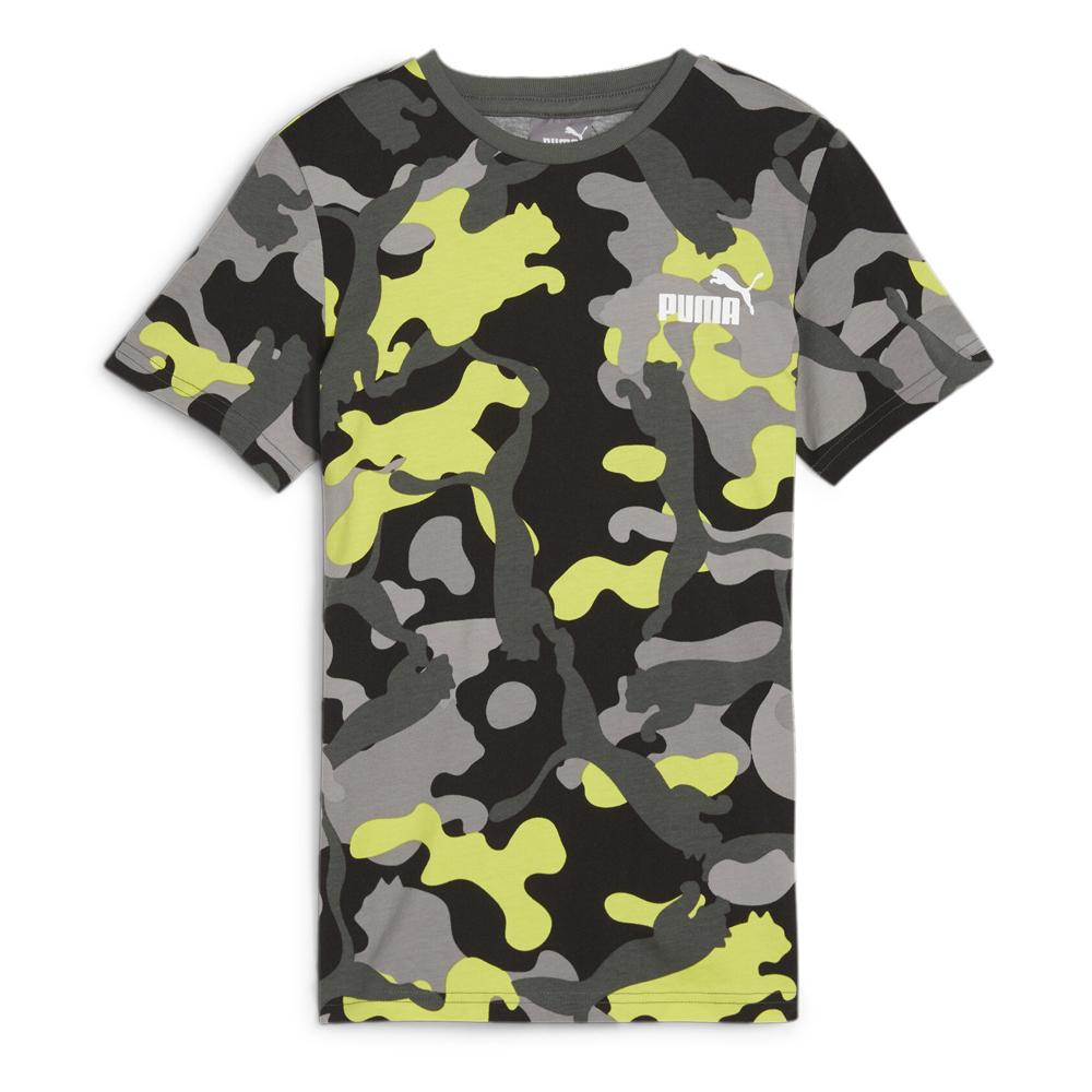 T-shirt Gris/Vert Garçon Puma Camo pas cher