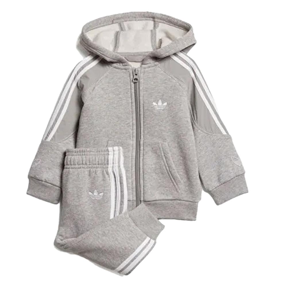 Survêtement Gris/Blanc Garçon/Fille Adidas Outline Hoodie pas cher