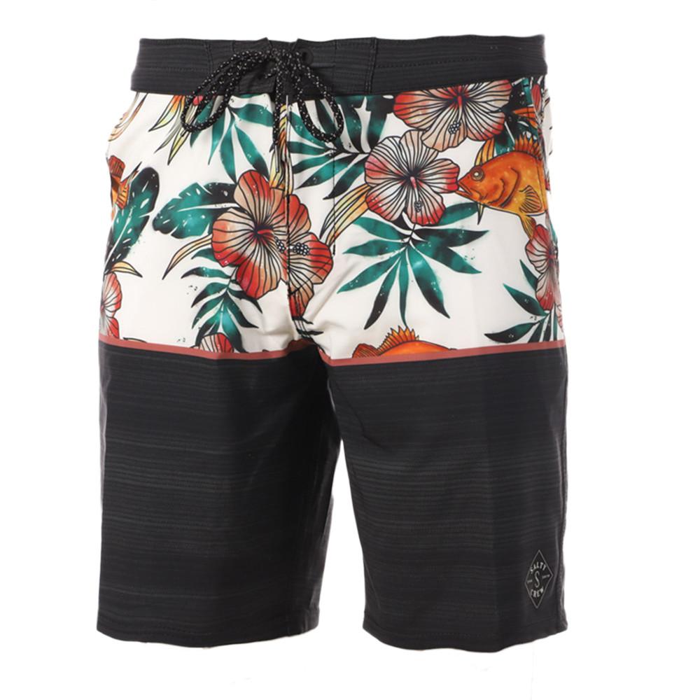 Short de Bain Noir/Blanc Homme Salty Crew Tandem pas cher