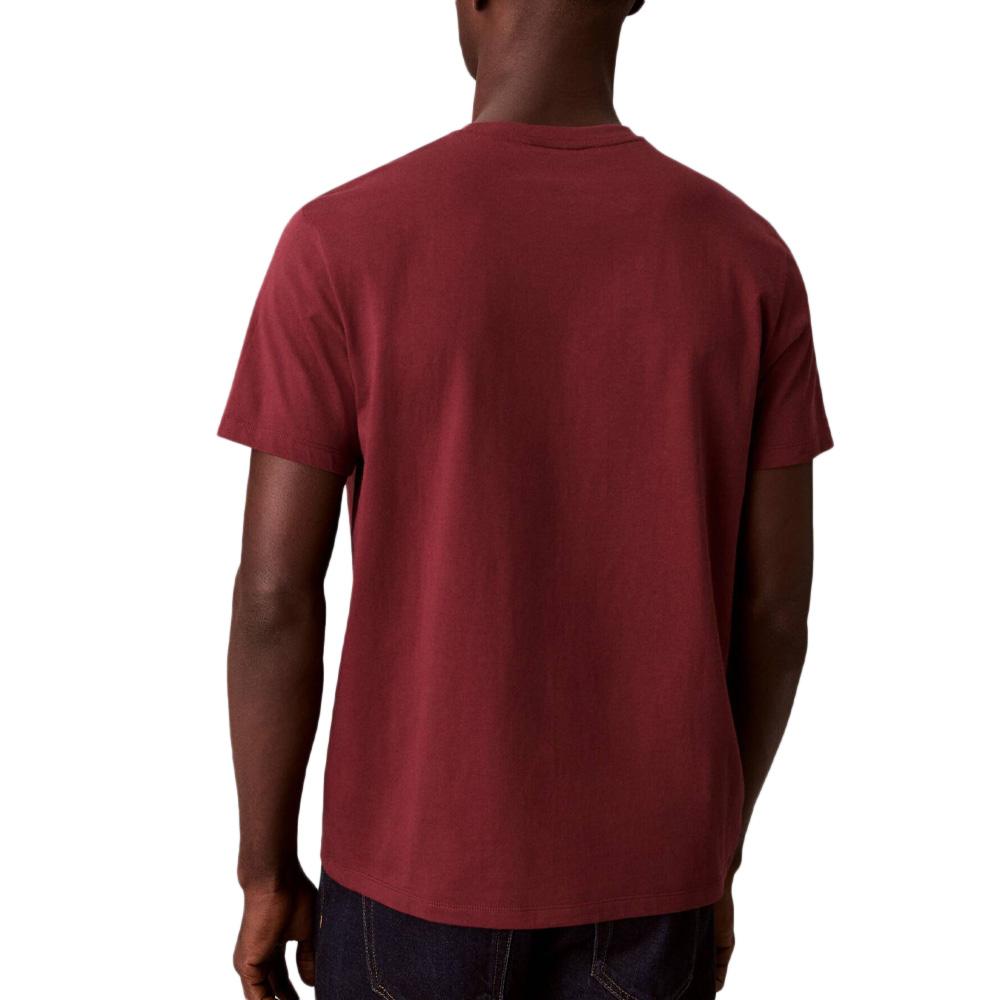 T-Shirt Bordeaux Homme Calvin Klein Jeans Classic vue 2