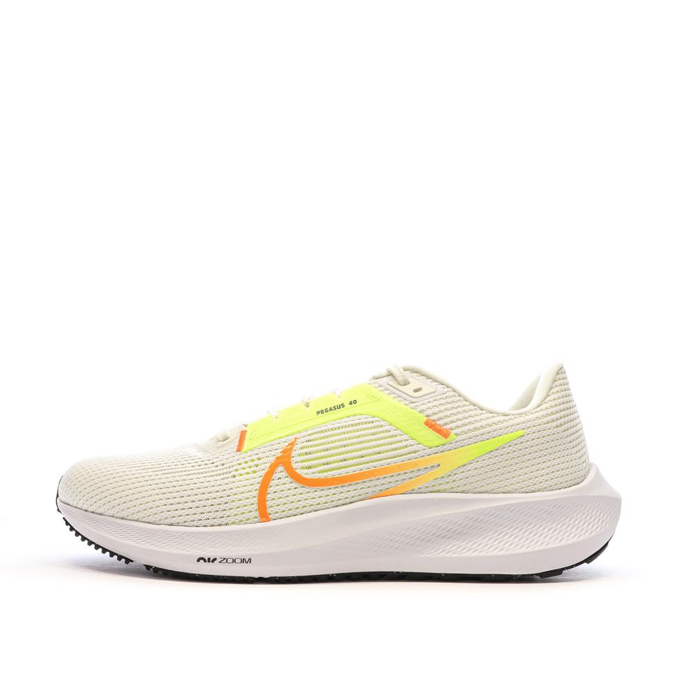 Chaussures de Running Blanc/Jaune Homme Nike Air Zoom Pegasus 40 pas cher