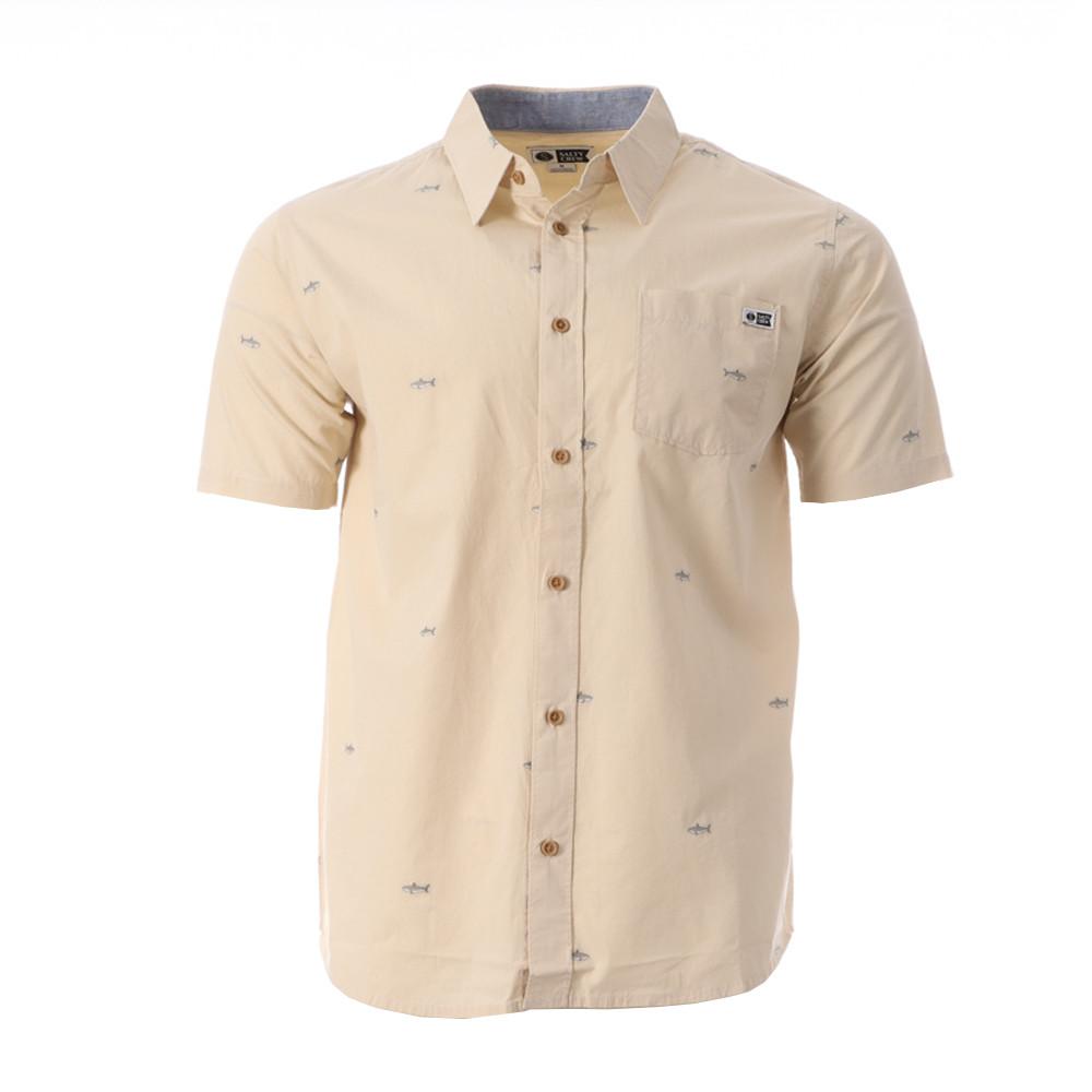Chemisette Manches Courtes Beige Homme Salty Crew Bruce pas cher