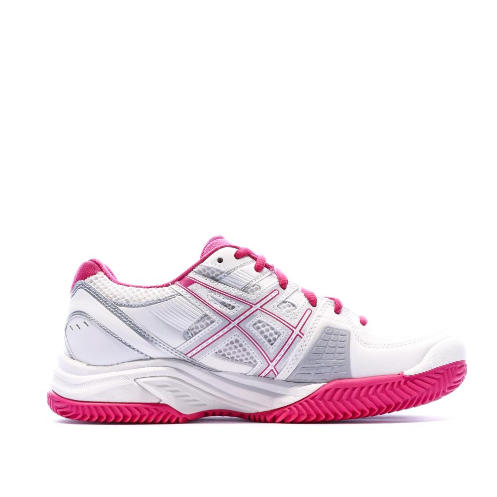 Chaussures de tennis blanc/rose femme Asics Gel Challenger 9 Clay vue 2
