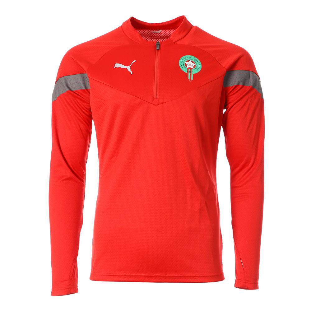 Maroc Sweat 1/2 zip Rouge Homme Puma 2024 pas cher