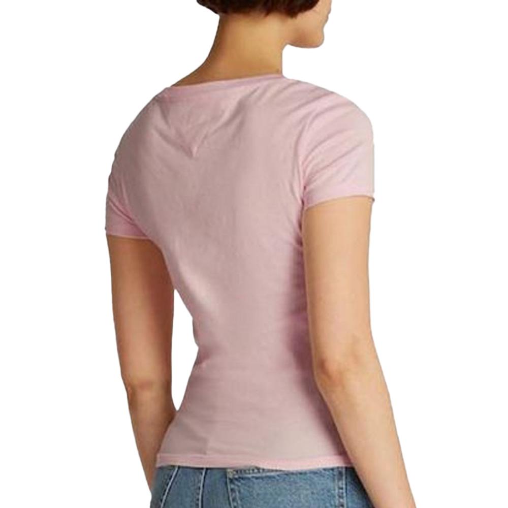 T-shirt Rose Femme Tommy Hilfiger Aruba vue 2