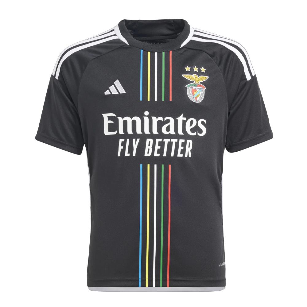 Benfica Lisbonne Maillot Noir Garçon Adidas 2023/24 pas cher