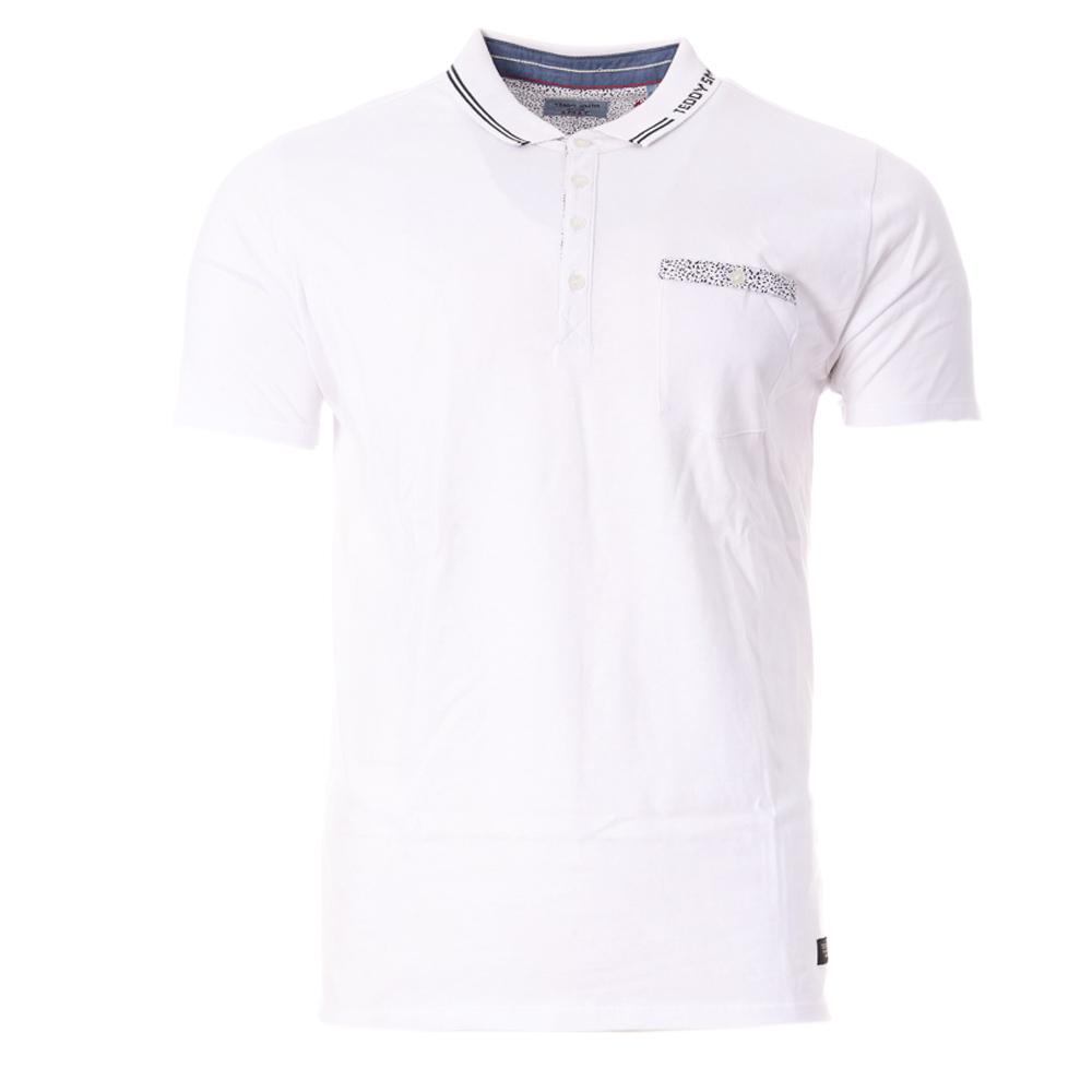 Polo Blanc Homme Teddy Smith Pomro Mc pas cher