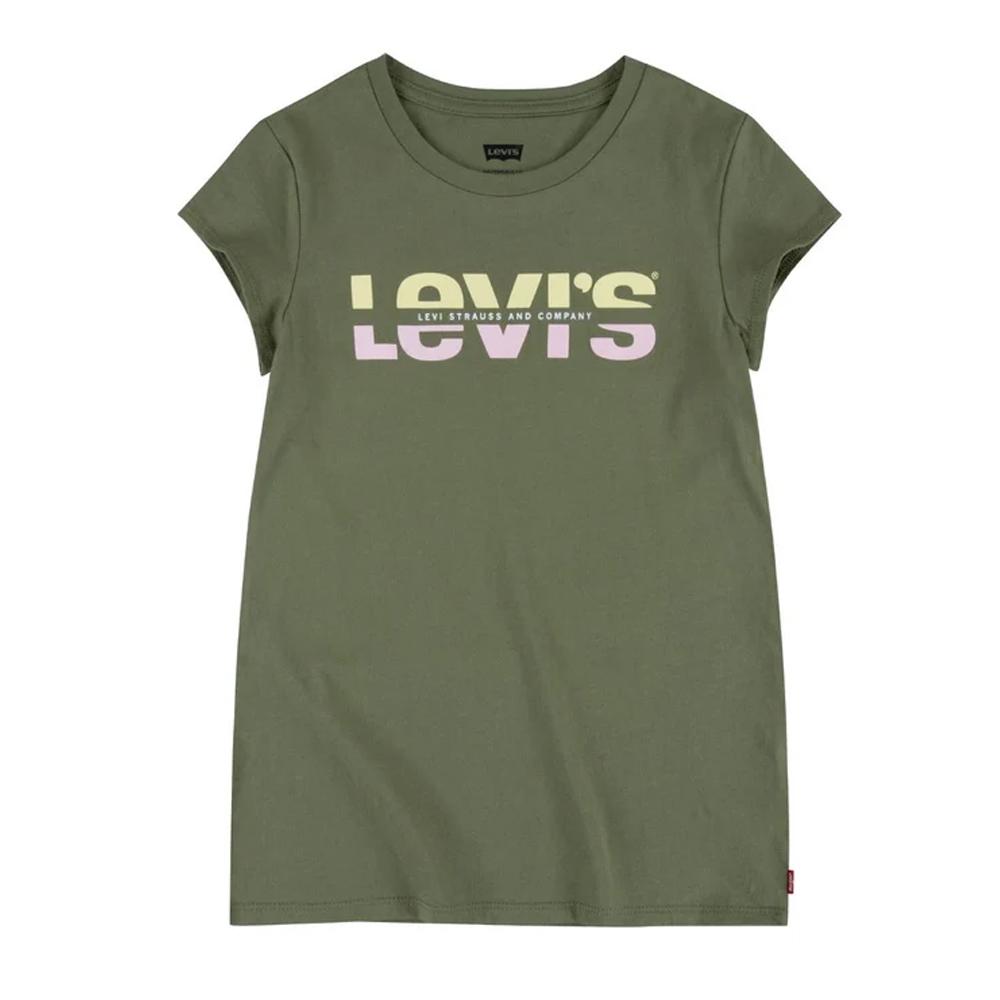 T-shirt Kaki Fille Levi's 4ED482 pas cher