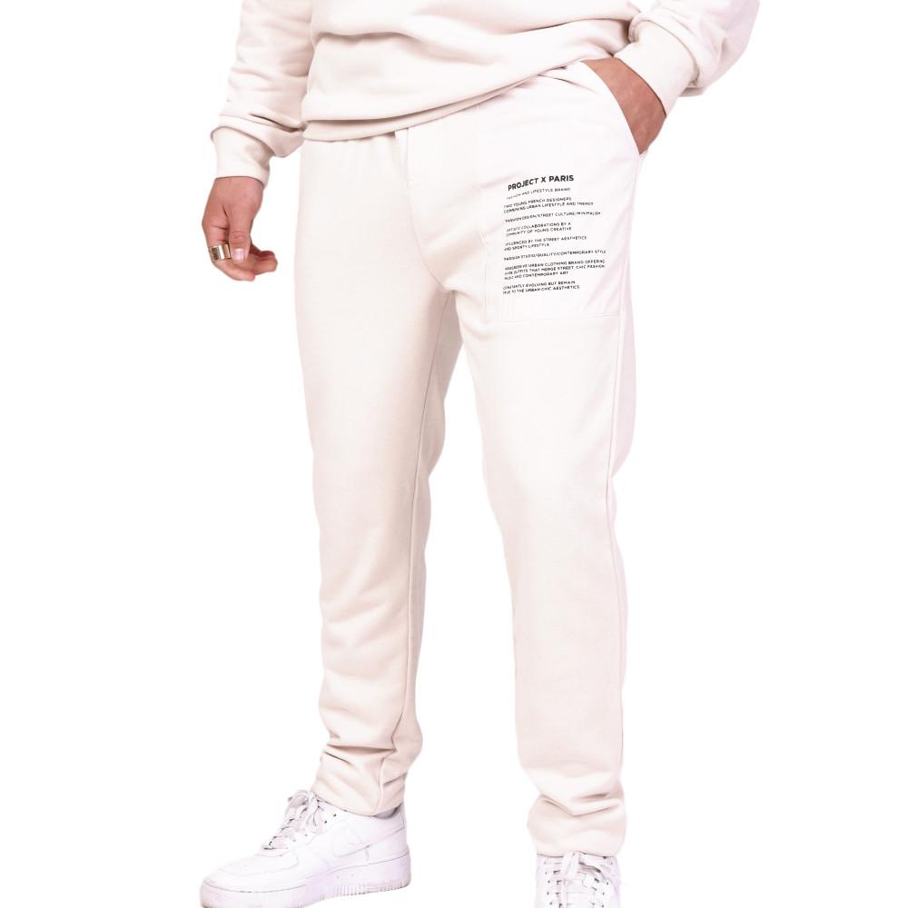 Jogging Blanc Homme Project X Paris Texte pas cher