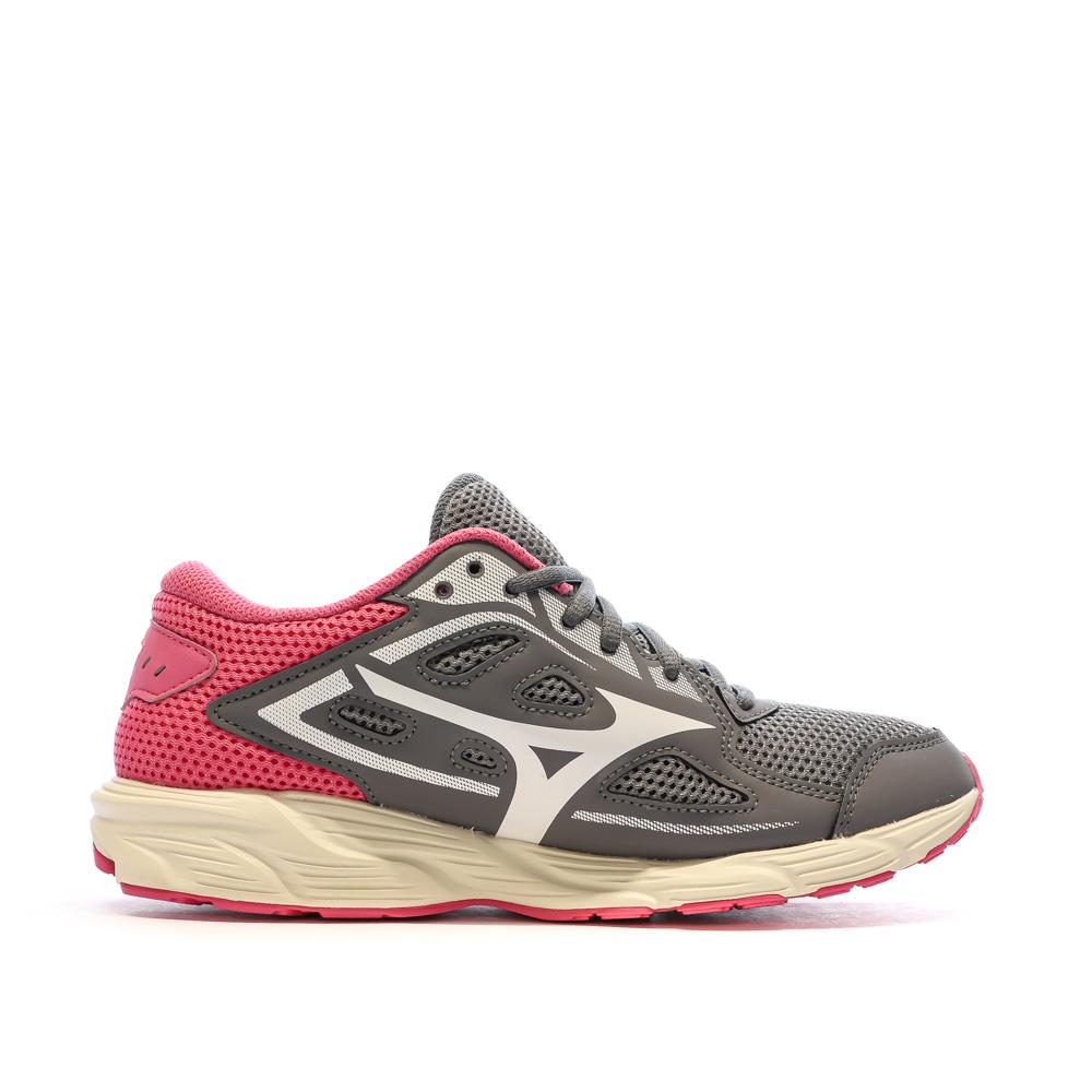 Chaussures de Running Gris/Rose Femme Mizuno Spark 7 vue 2