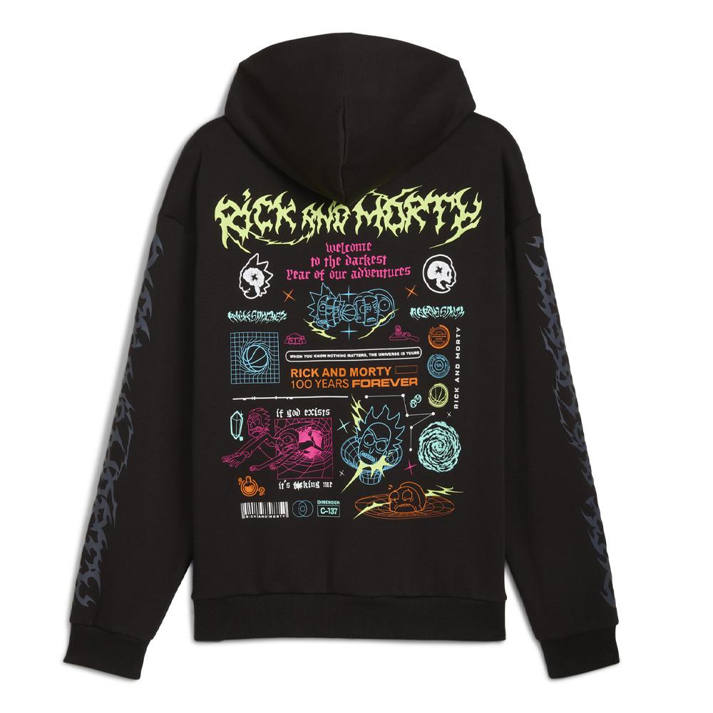 Sudadera negra para hombre Puma Hoops X Rick y Morty ver 2
