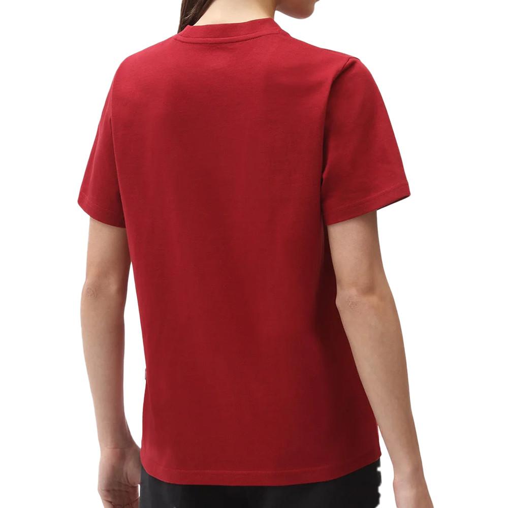 T-shirt Rouge Femme Dickies Icon Logo vue 2