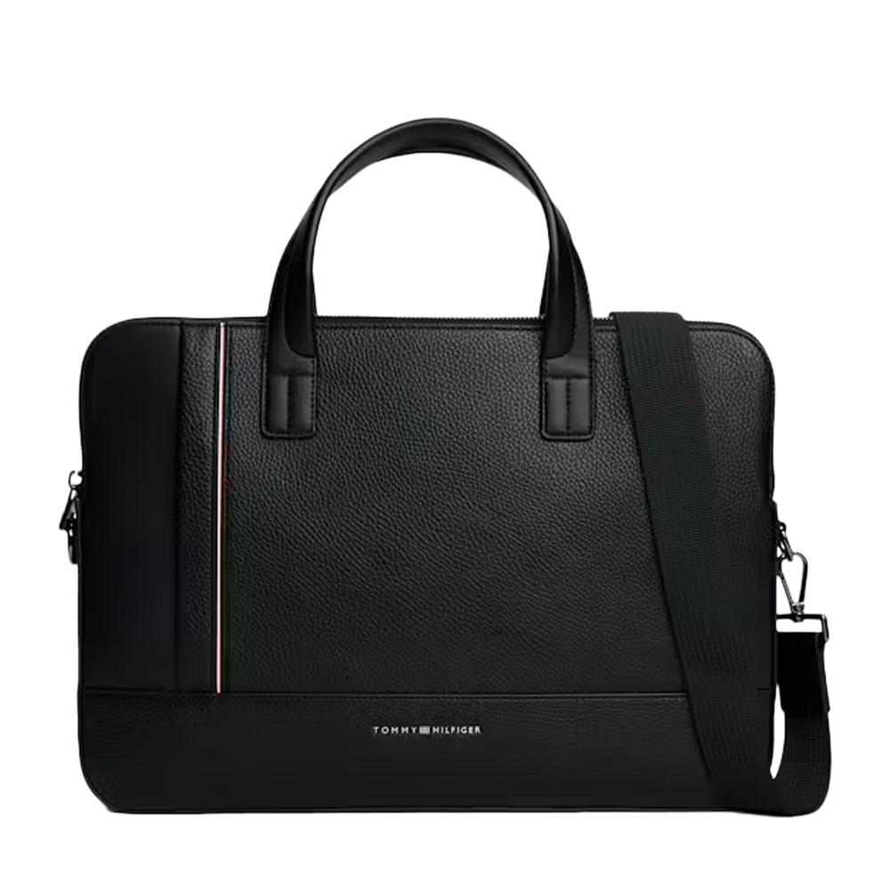 Sacoche d'ordinateur Noir Homme Tommy Hilfiger Central pas cher