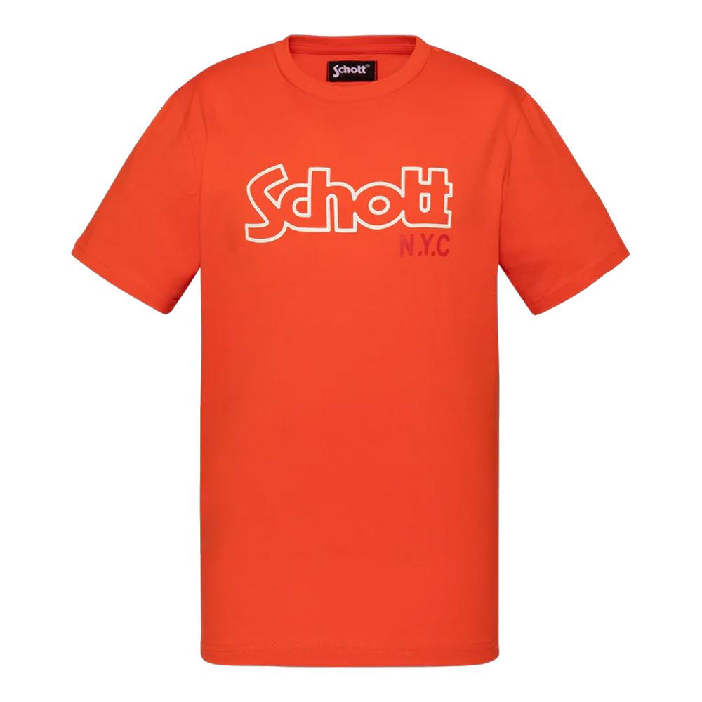 T-Shirt Orange Garçon Schott VINTAGE pas cher