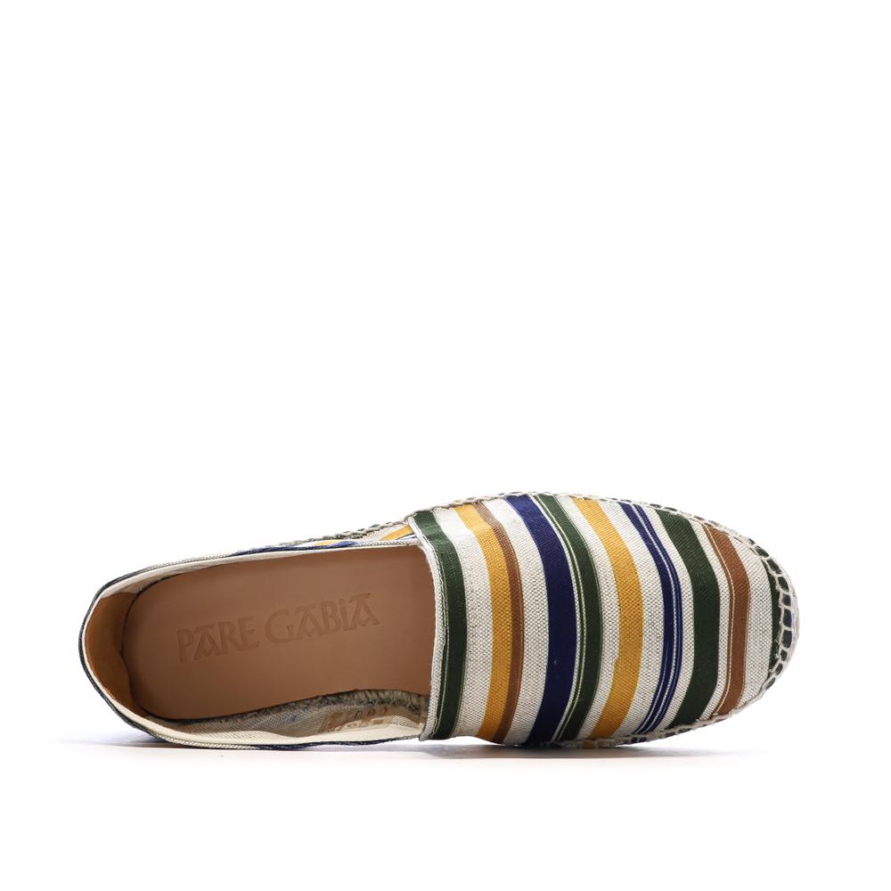 Espadrilles Blanc/Vert/Bleu Homme Pare Gabia Anitz vue 4