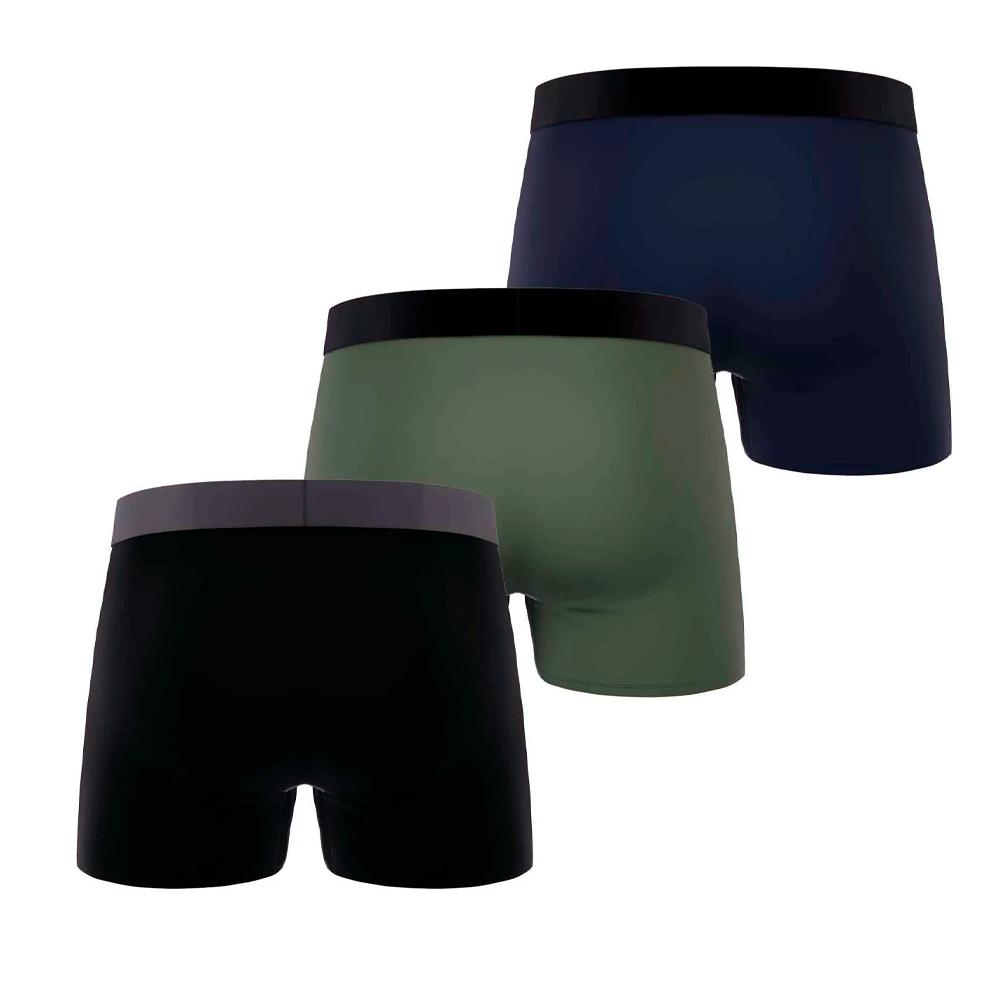 x3 Boxers Noir/Vert/Marine Homme Von Dutch LOGMED vue 2