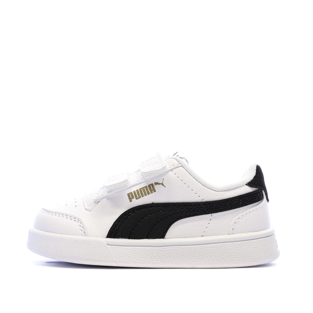 Zapatillas blancas/negras para niño Puma Shuffle barato