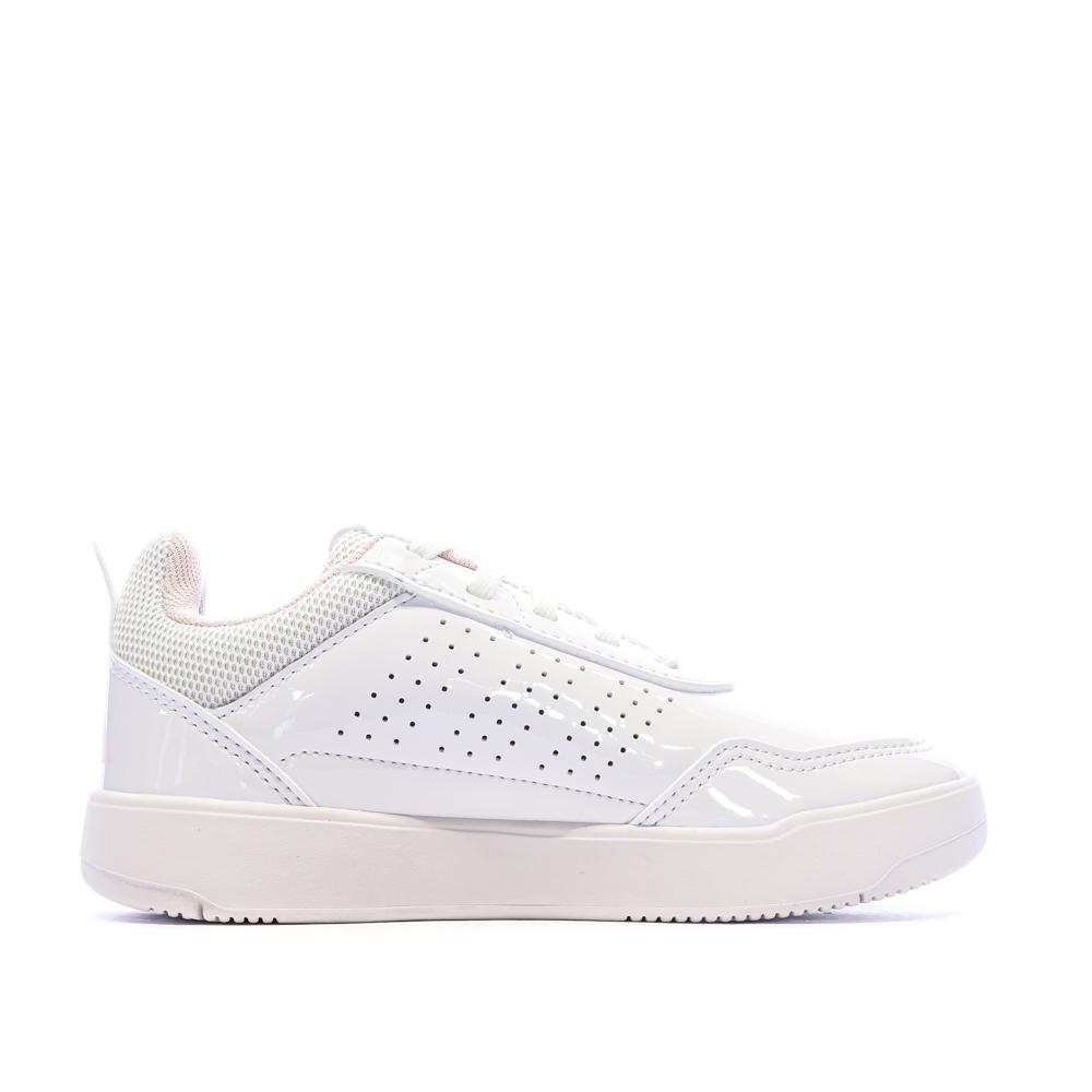 Baskets Blanc/Rose Enfant Adidas Tensaur vue 2