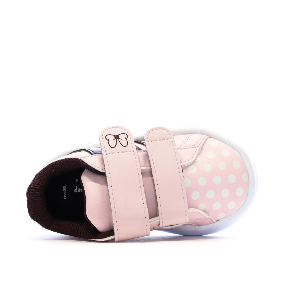 Baskets Rose Bébé Fille Adidas Minnie Grand Court vue 4