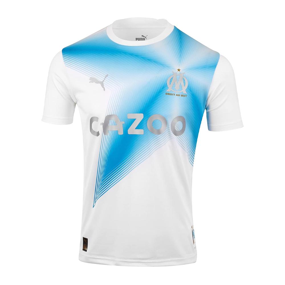 OM Maillot de foot Blanc/Bleu Homme Puma 2022/2023 pas cher