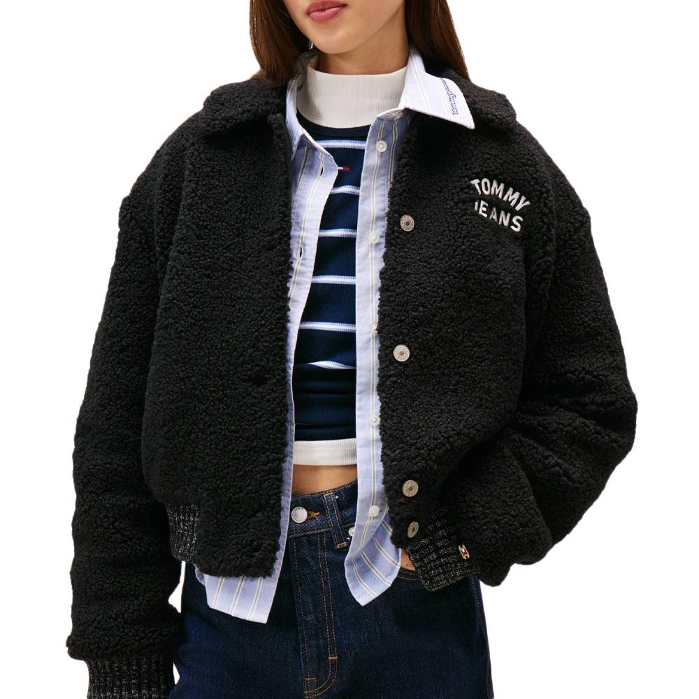 Veste Noire Femme Tommy Hilfiger Varsity pas cher