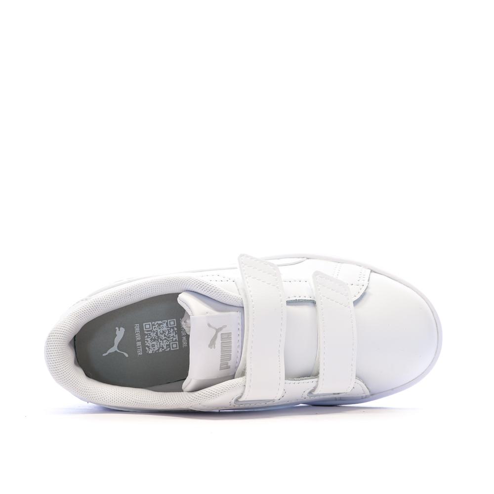 Baskets Blanc Mixte Puma Smash 3.0 vue 4