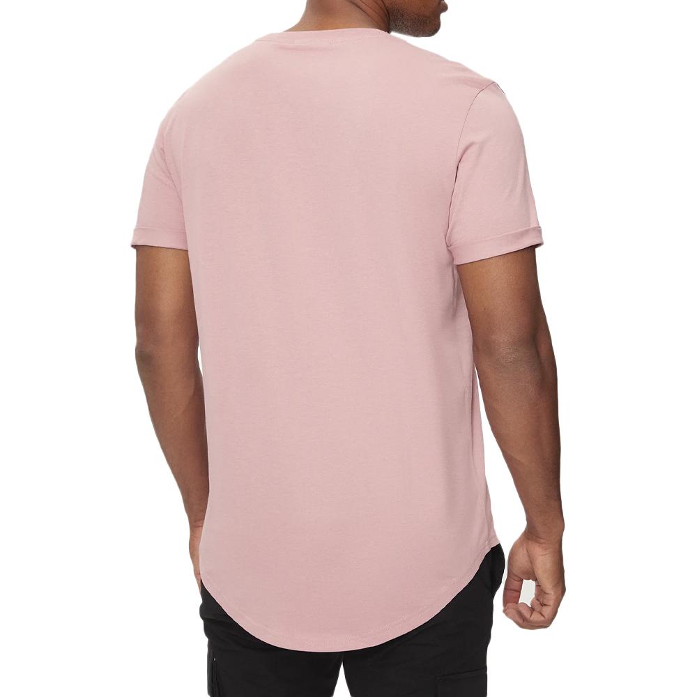 T-shirt Rose Clair Homme Calvin Klein Jeans Badge Turn Up vue 2