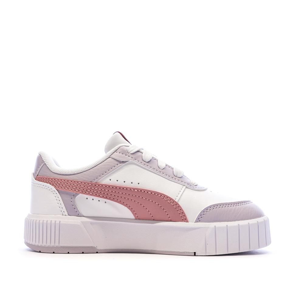 Basket Blanches/Mauves Fille Puma Carina Mia vue 2