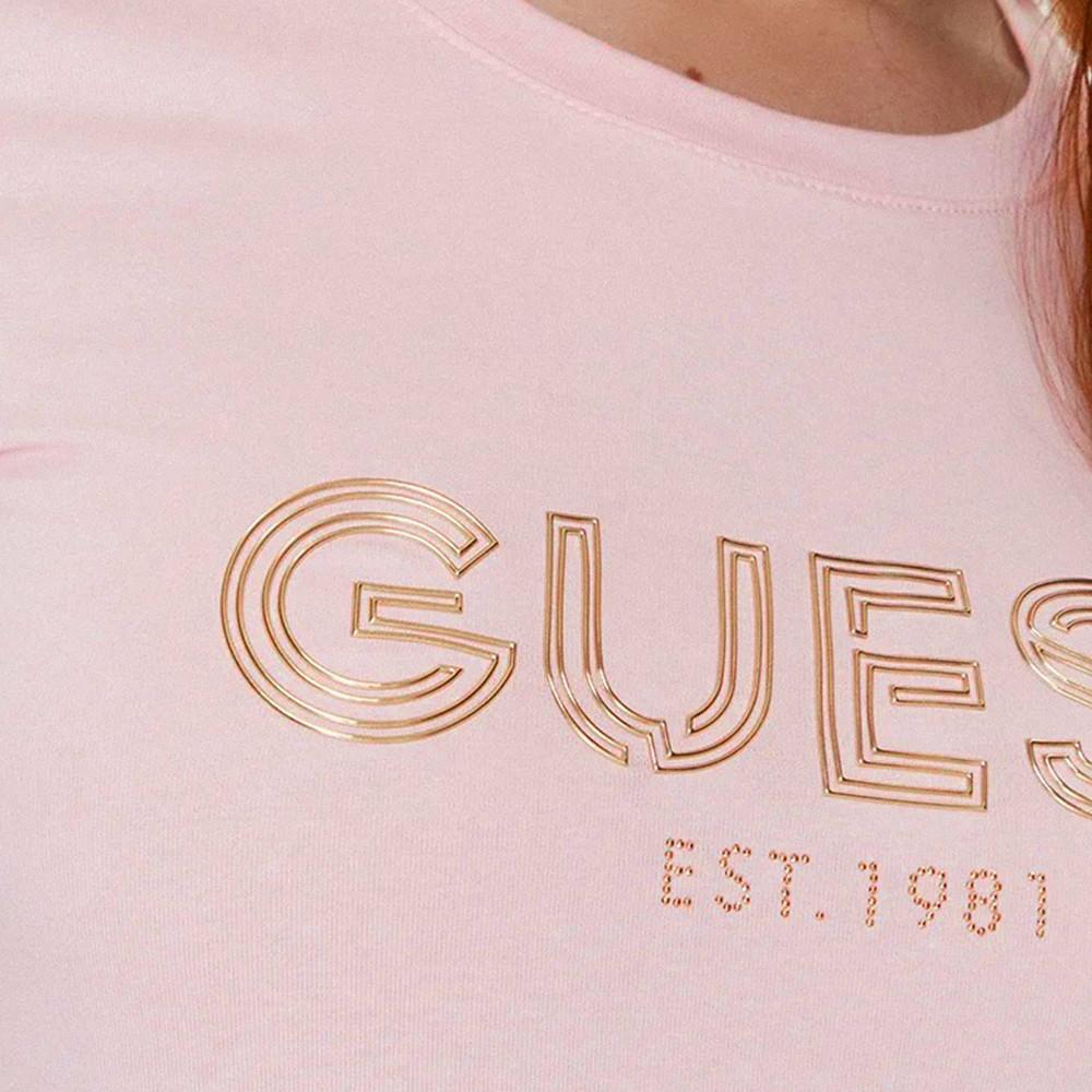 T-shirt Rose Femme Guess Bold vue 3