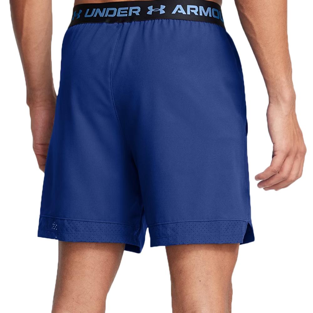 Short de Running Bleu Homme Under Armour Vanish Woven 1373718 vue 2