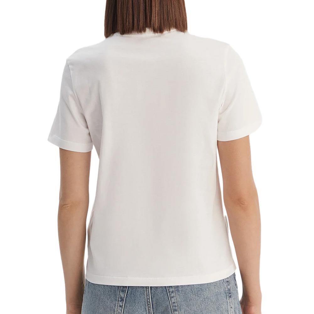 T-Shirt Blanc Femme Calvin Klein Jeans Monog vue 2