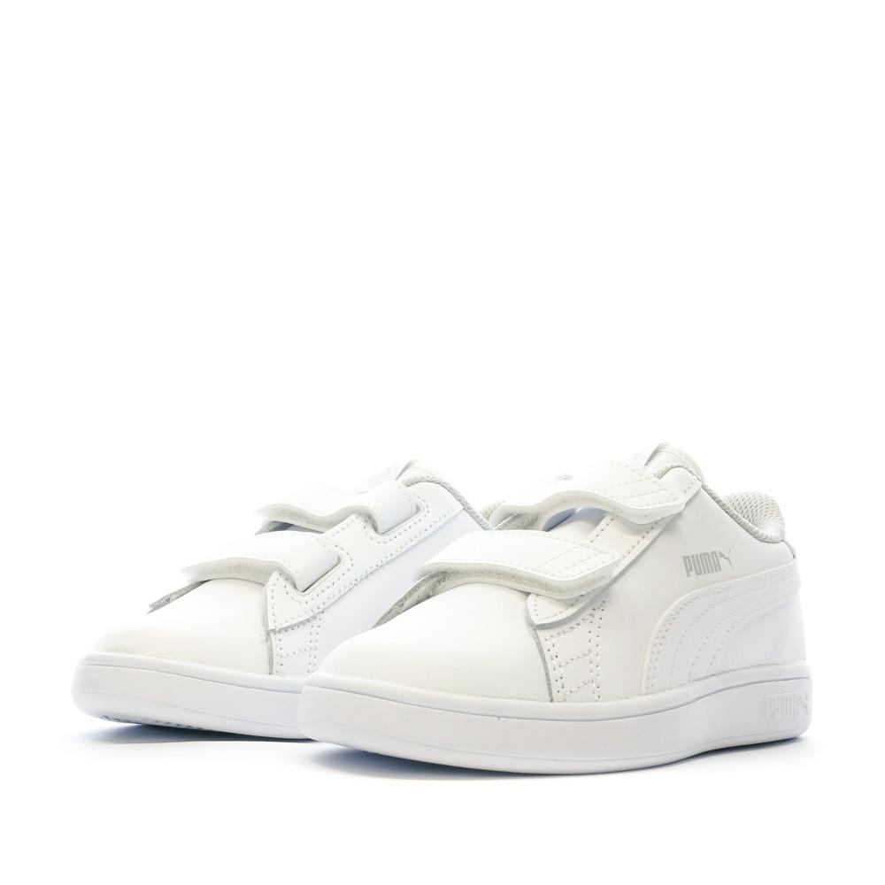 Baskets Blanches Enfant Puma Smash V2 L V vue 6