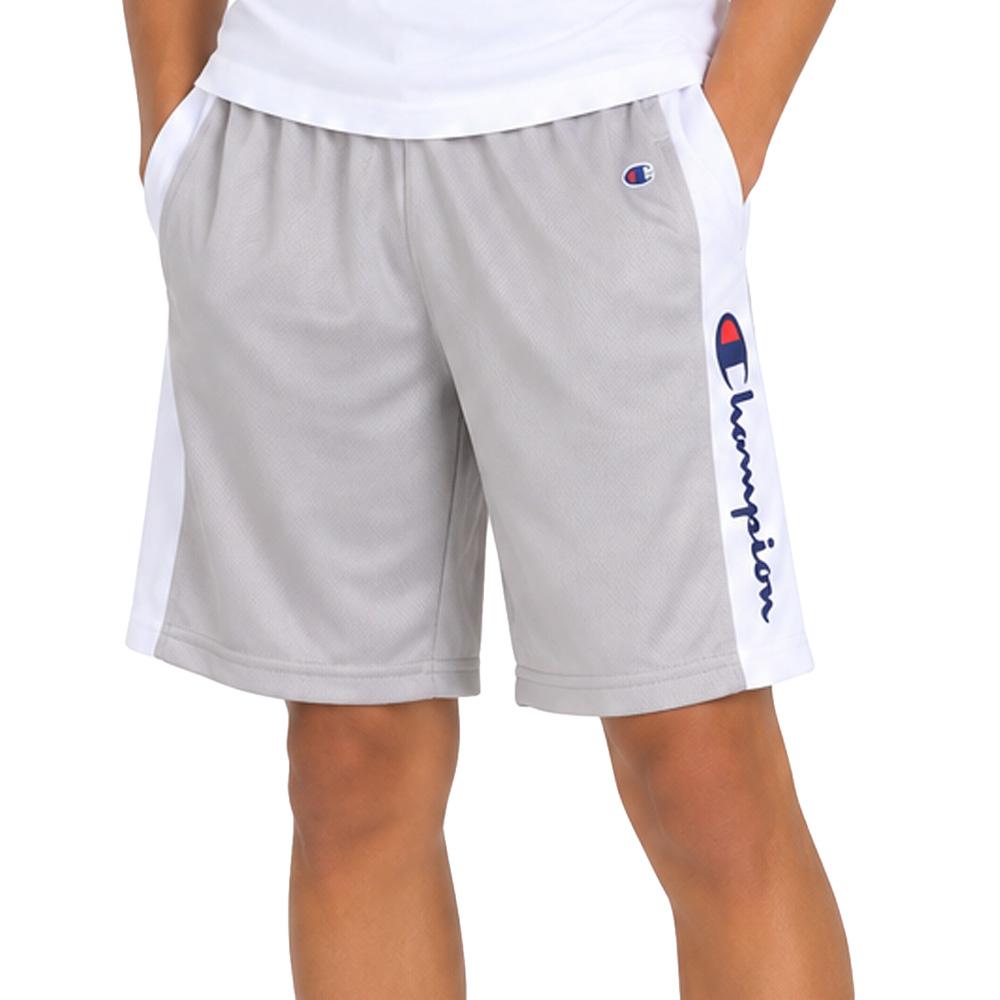 Short Gris/Blanc Garçon Champion C914SH199 pas cher
