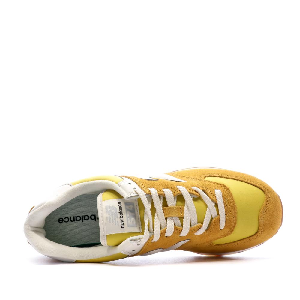 Baskets Jaunes Mixte New Balance 574 vue 4