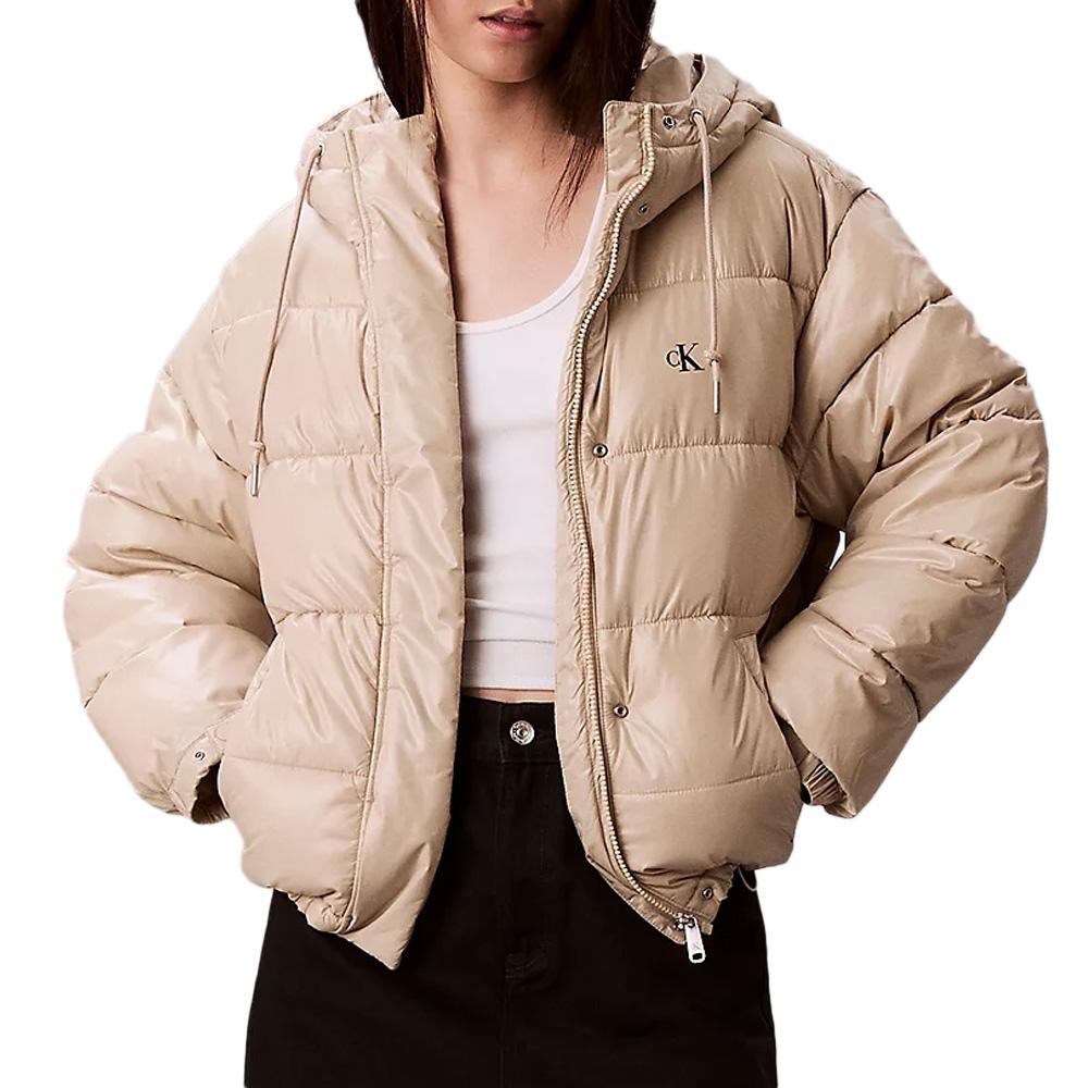 Doudoune Beige Femme Calvin Klein Jeans Shine pas cher