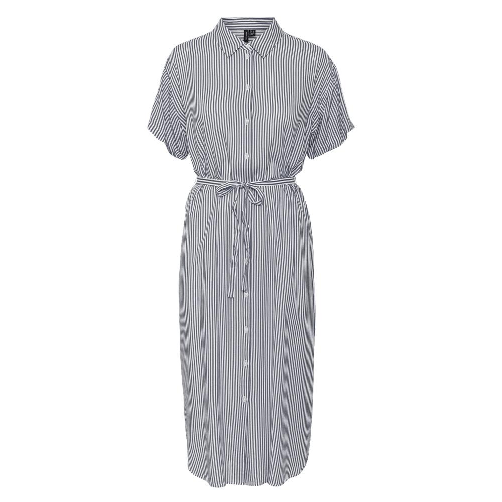 Robe à Marine/Blanc Femme Vero Moda Bumpy vue 3