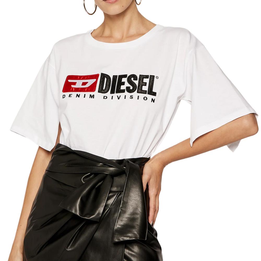 T-shirt Blanc Femme DieselJacky pas cher