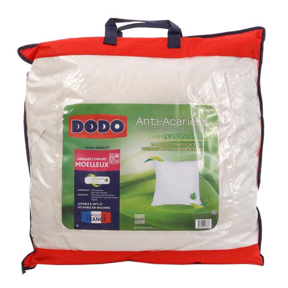 Oreiller Blanc Synthétique Moelleux Dodo Oreiller 65x65 pas cher