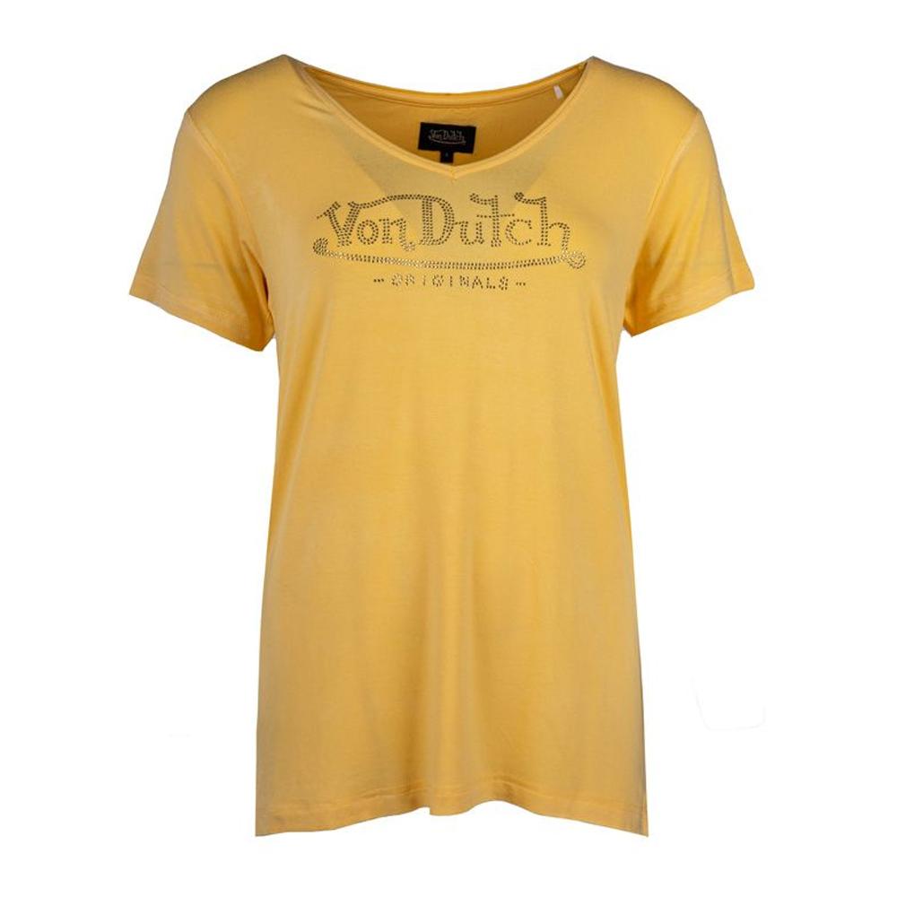 T-shirt Jaune Femme Von Dutch ROAN pas cher