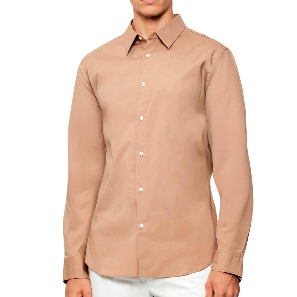 Chemise Camel Homme Calvin Klein Jeans Solid pas cher