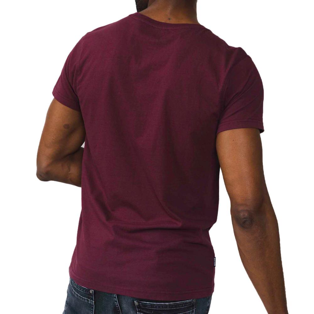 T-shirt prune Homme Deeluxe Ace vue 2