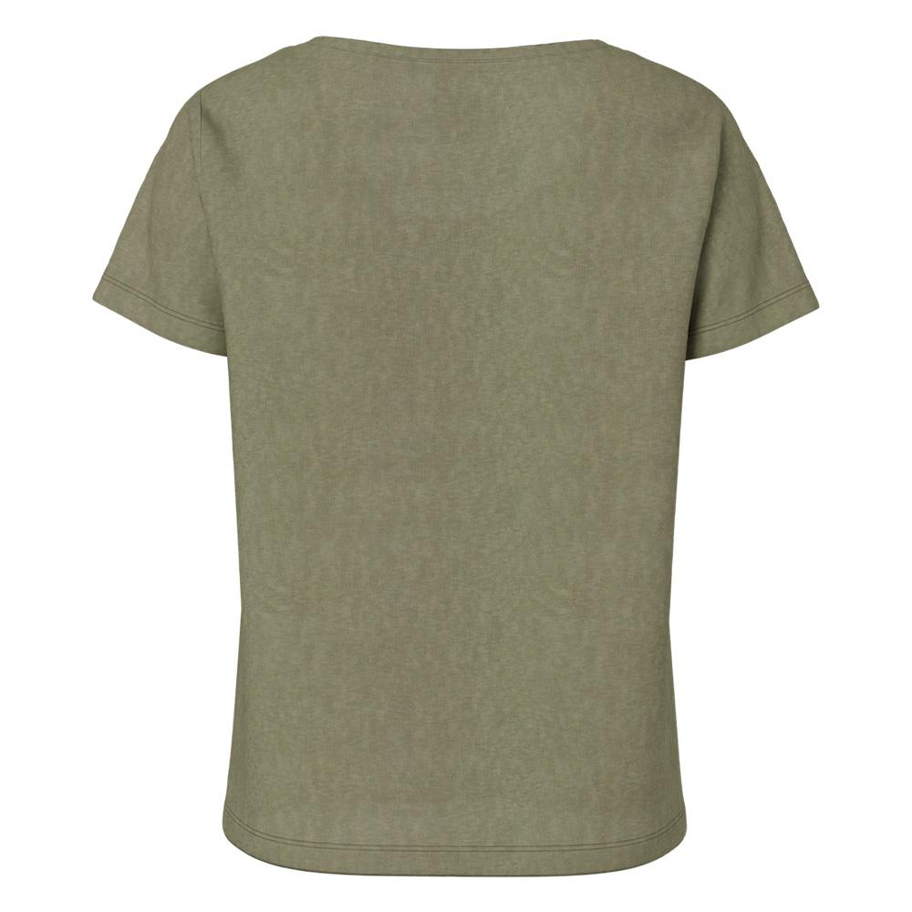 T-Shirt Kaki Femme Pieces Sophie vue 2