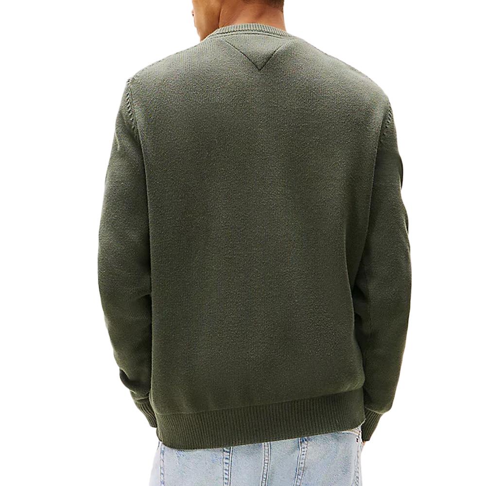 Pull Kaki Homme Tommy Hilfiger Slims vue 2